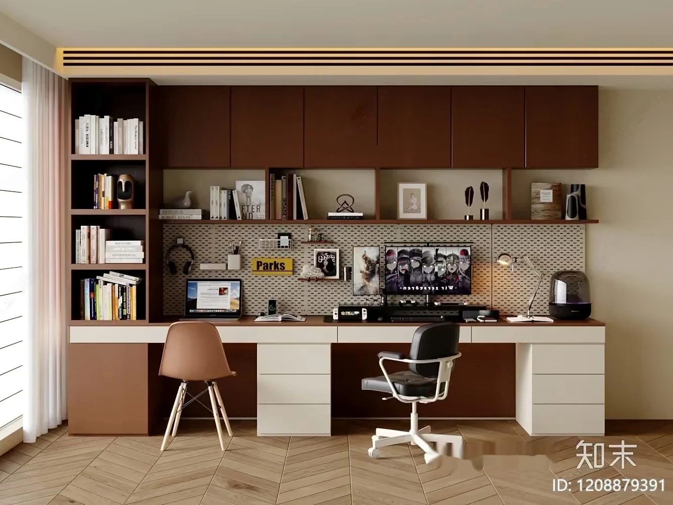 Modern Home Office 3D Model – 1686 – VRAY Render