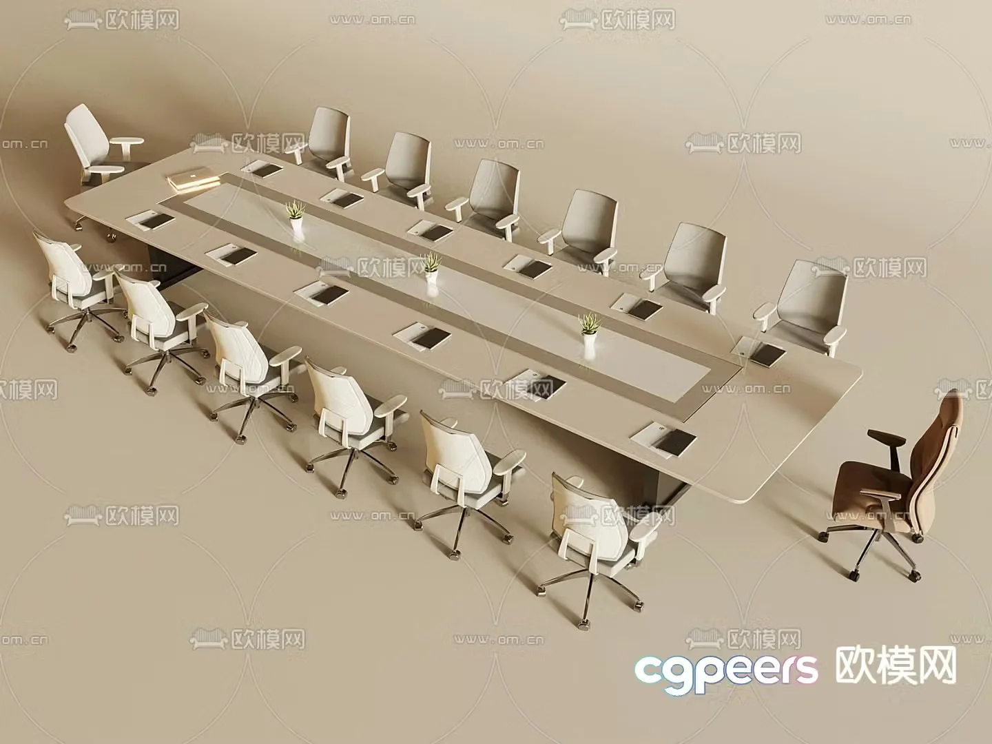 Large conference table conference table 3d model