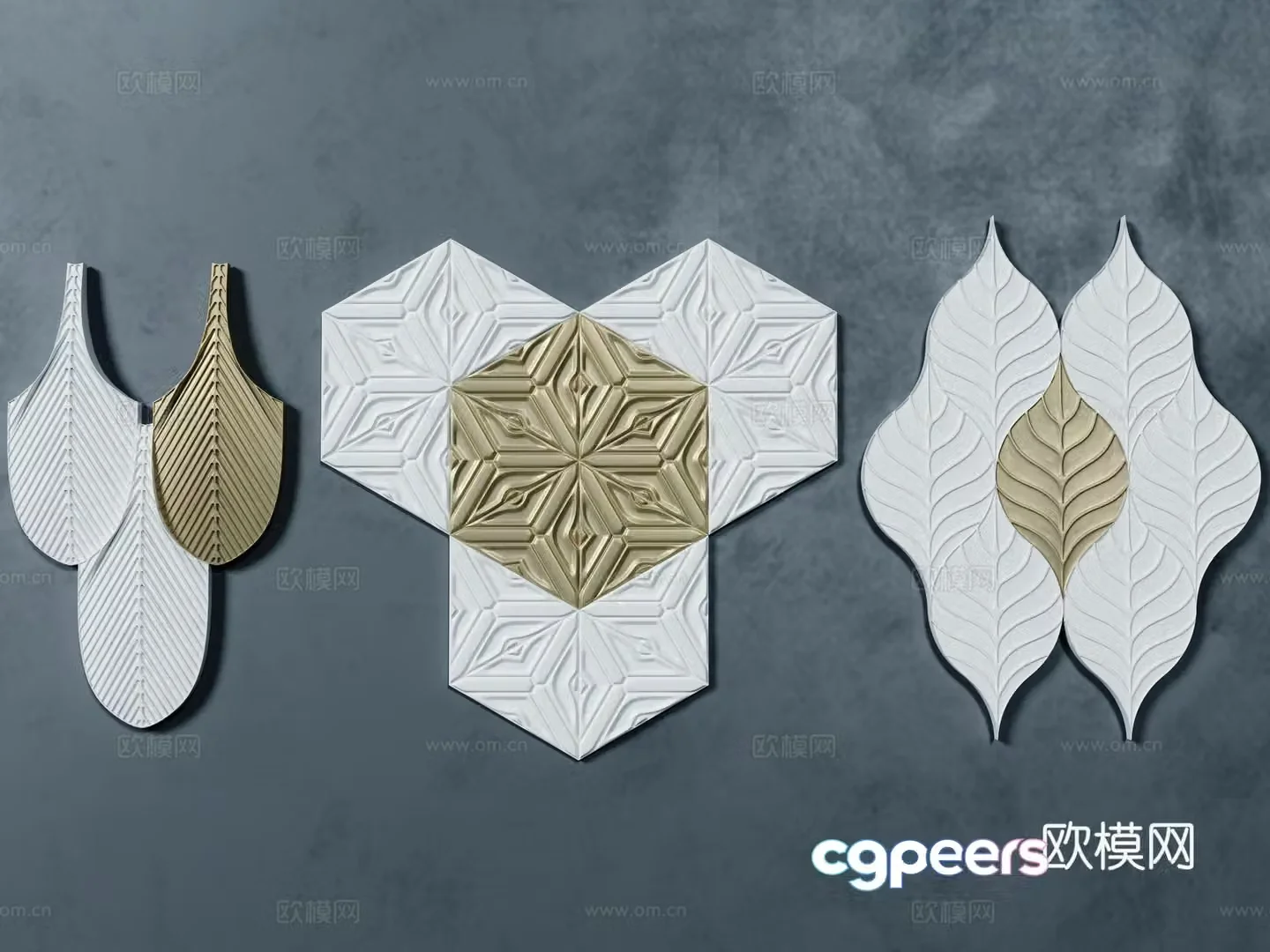 Modern three-dimensional wall decoration 3d model