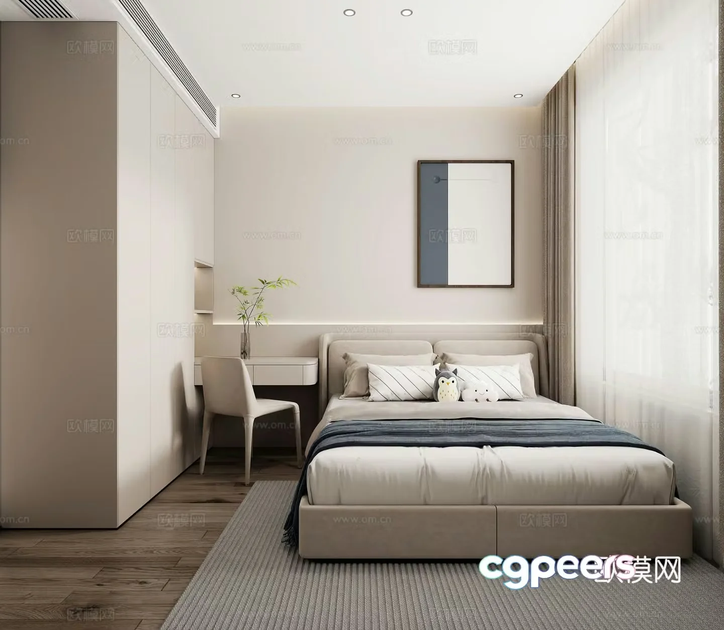 Modern bedroom 3d model