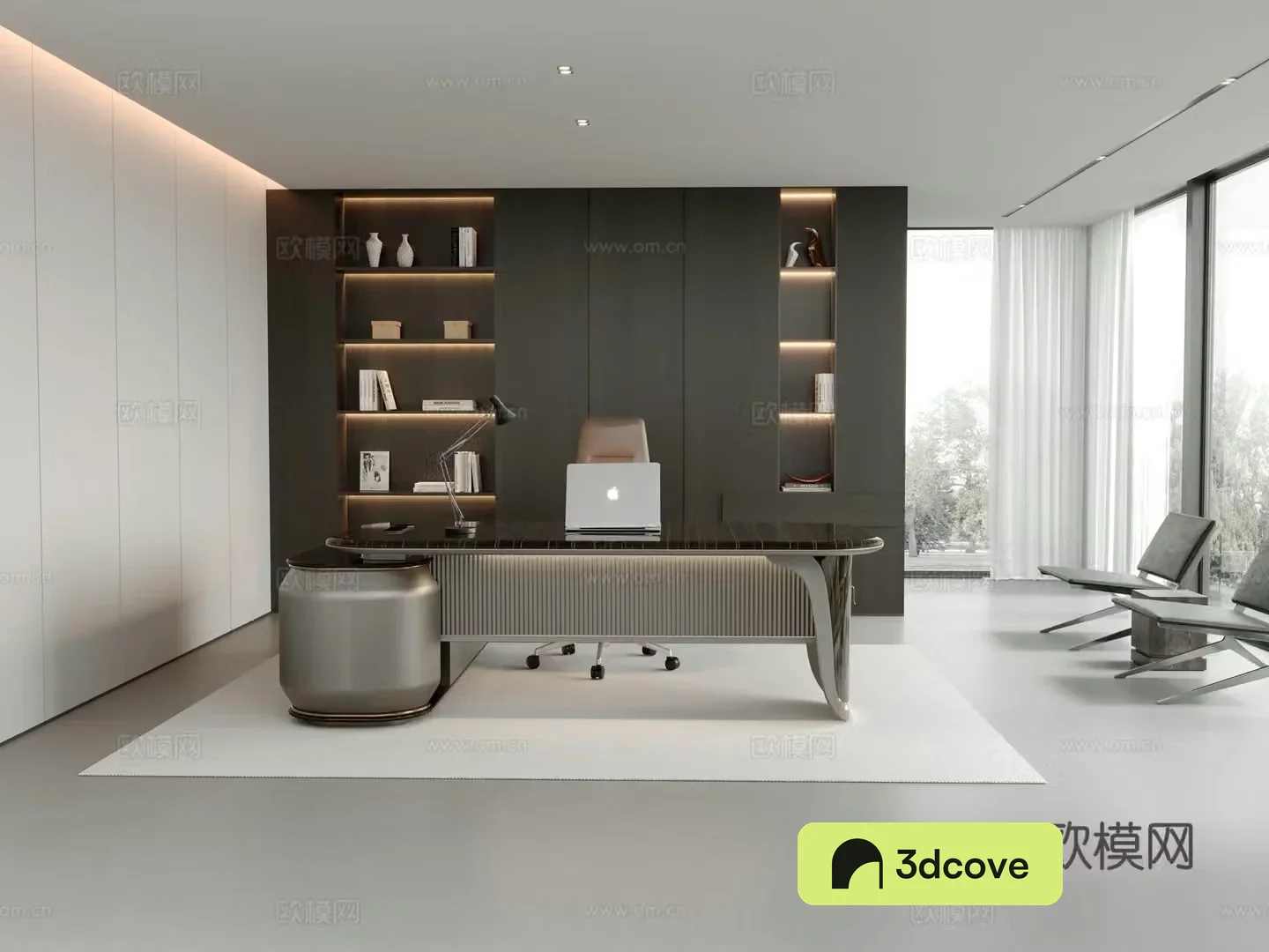 Light luxury boss desk boss office area