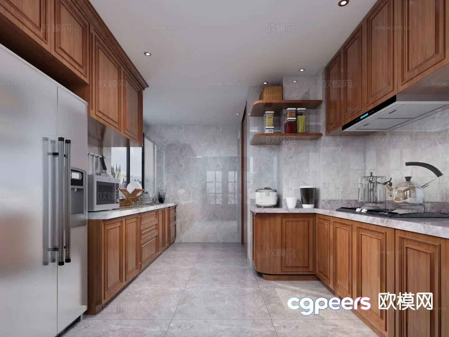 American kitchen cabinet 3d model