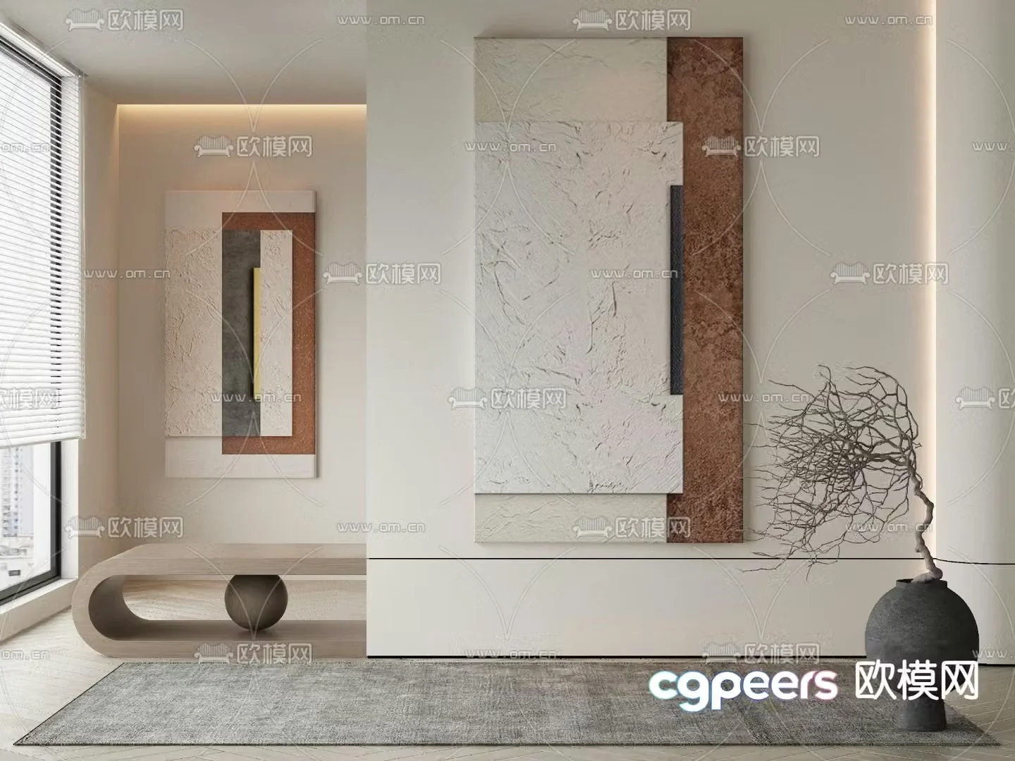 Texture painting Abstract painting Decorative painting 3d model