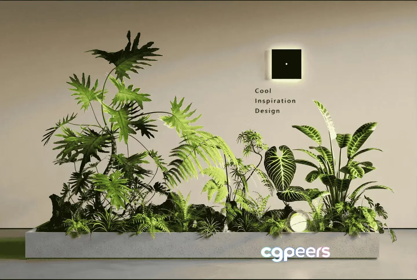 Modern Plant Arrangement 3D Model – 17210 – VRAY Render