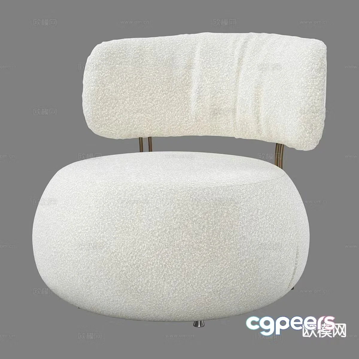 Cashmere chair sofa chair leisure sofa 3d model