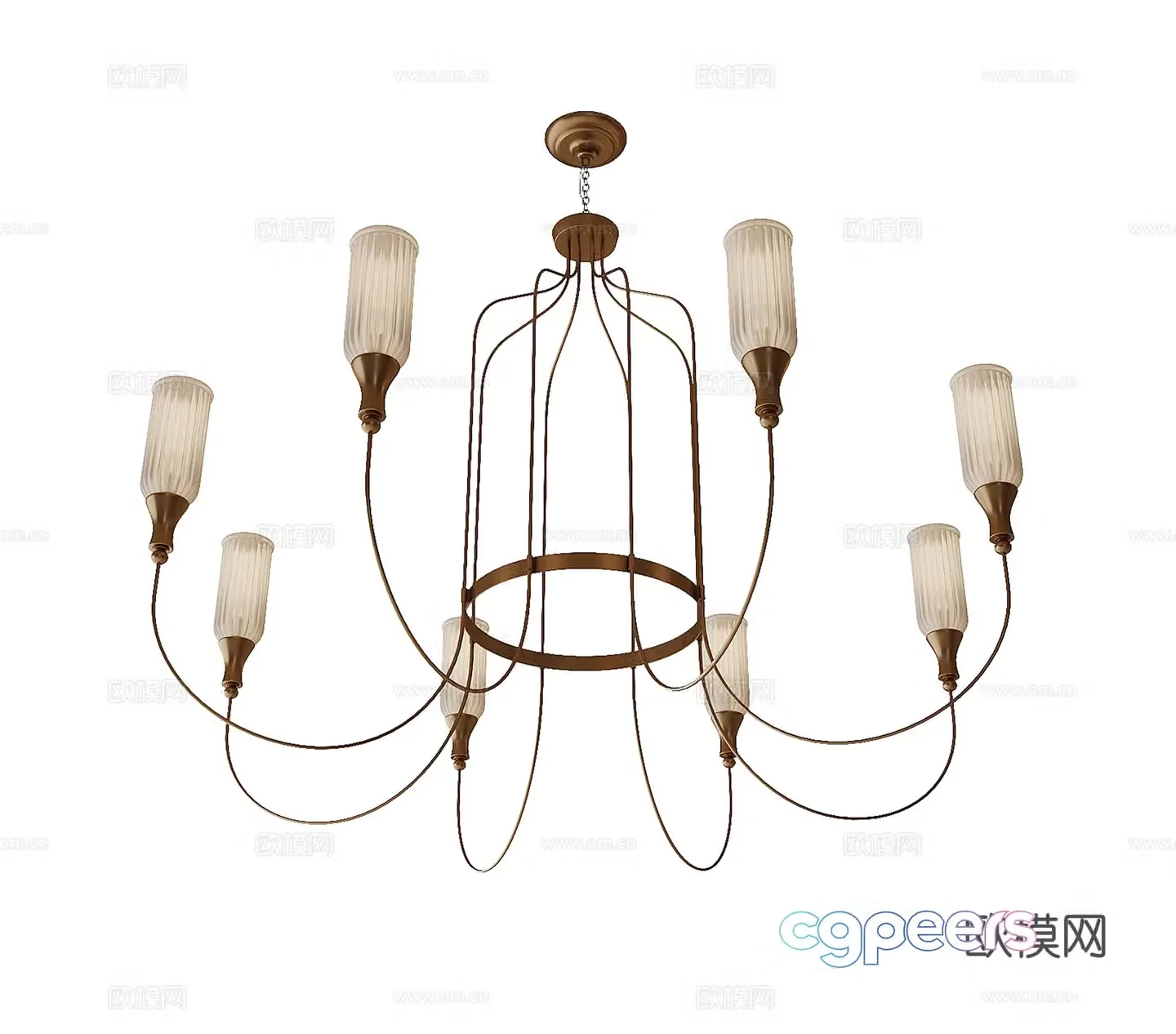 French chandeliers 3d model