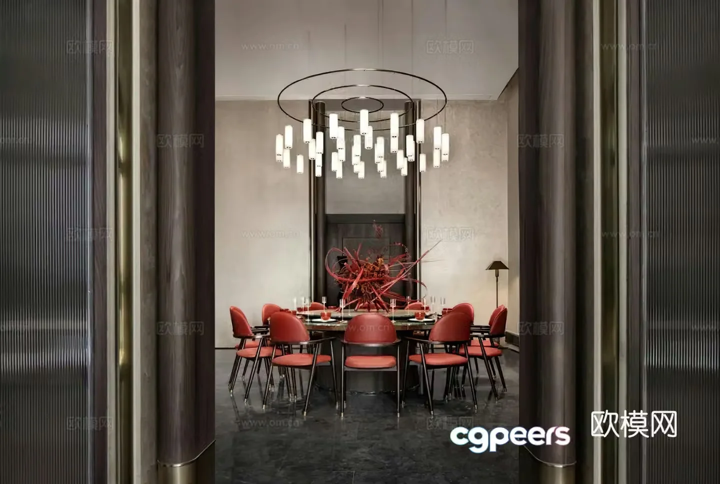 Modern restaurant Villa restaurant Hotel private rooms Private rooms Living and restaurant New Chinese 3D model