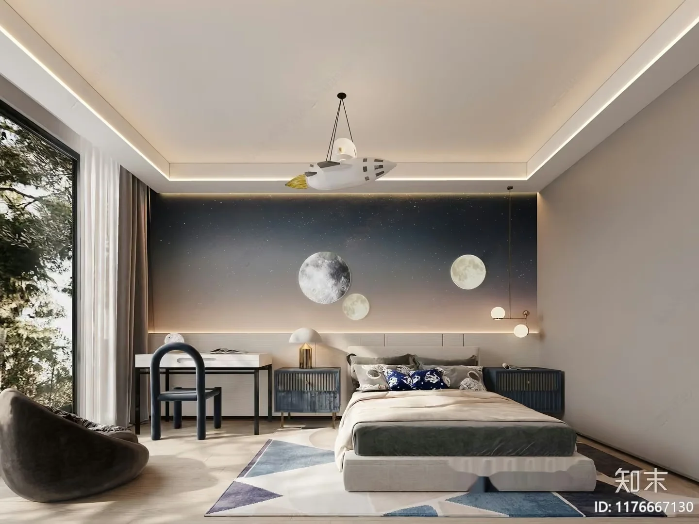 Cozy Bedroom 3D Model – 12028 – CORONA Render