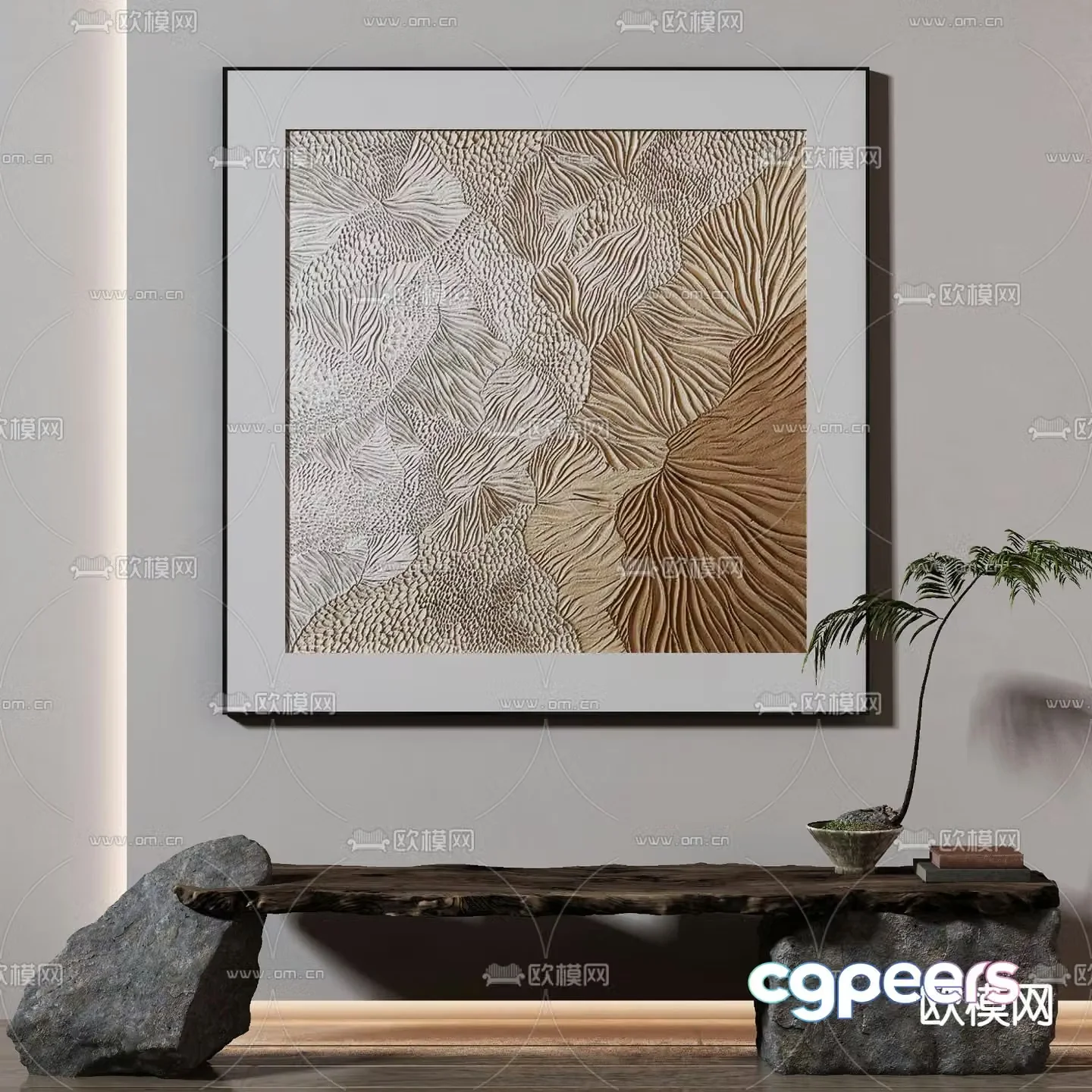 Texture painting Abstract painting Decorative painting 3d model