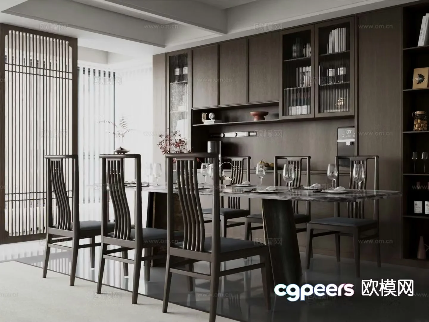 New Chinese restaurant 3d model