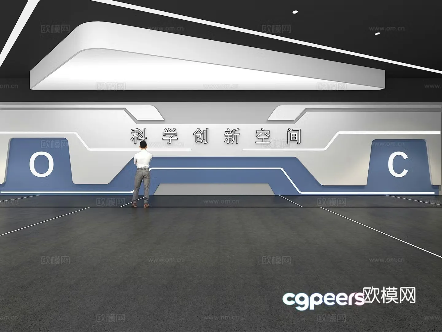 Cultural wall Corporate culture wall Display wall Theme wall Exhibition hall Campus culture Corridor 3D model
