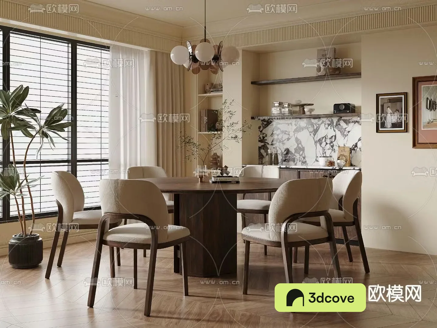 Medieval style dining table and chairs
