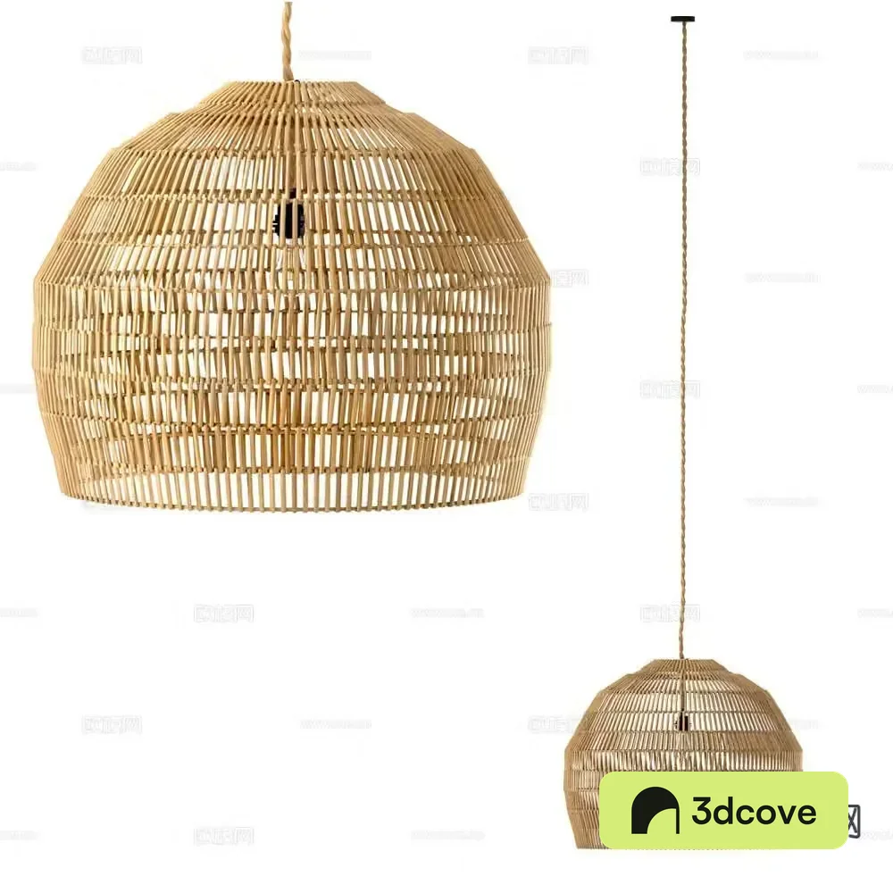 Couleur rattan chandelier