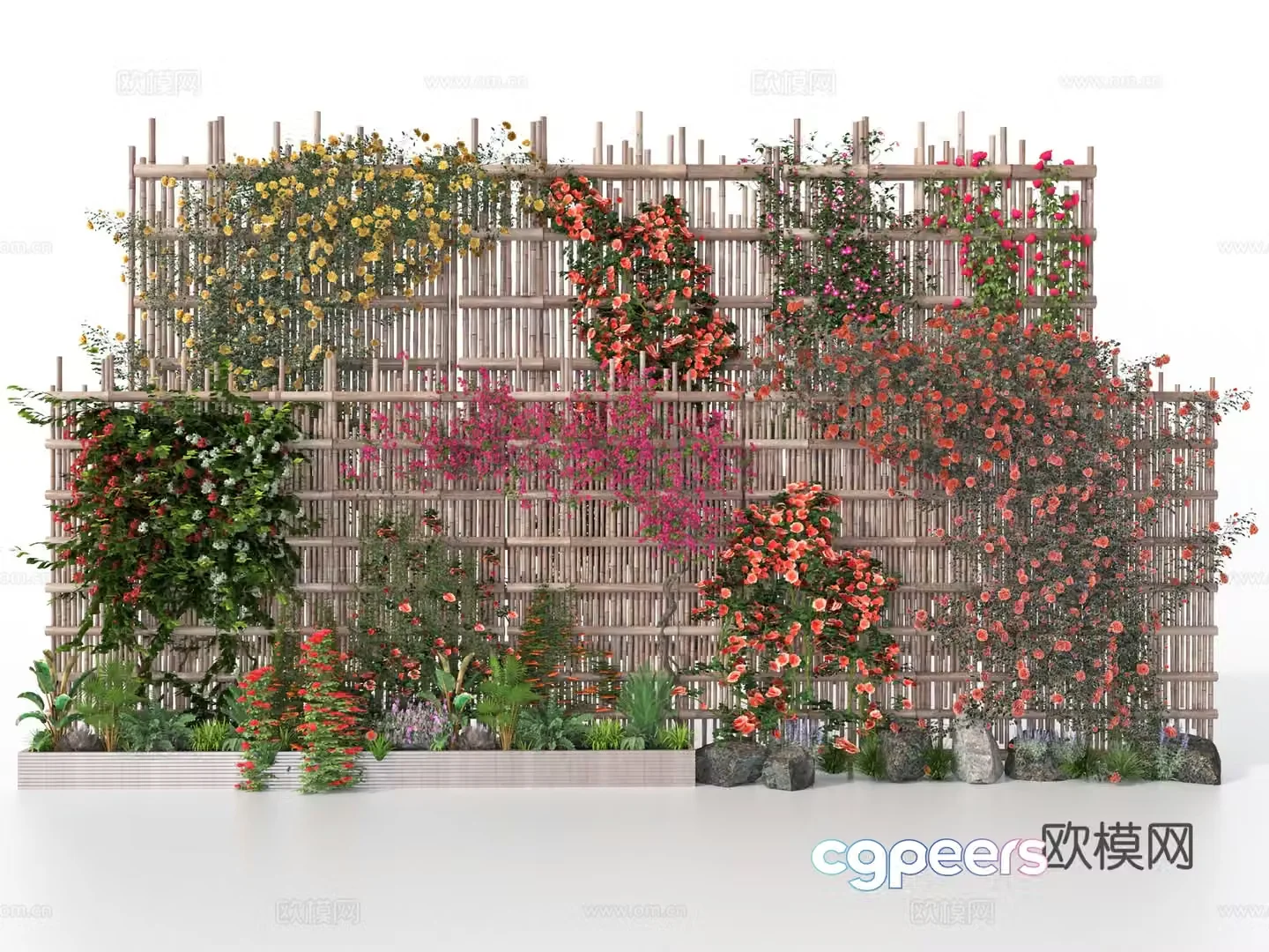 Outdoor floral vine 3d model