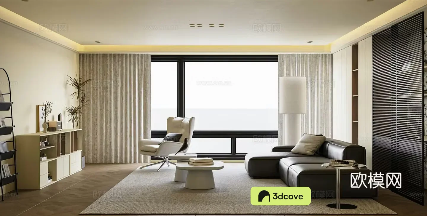 Modern minimalist living room