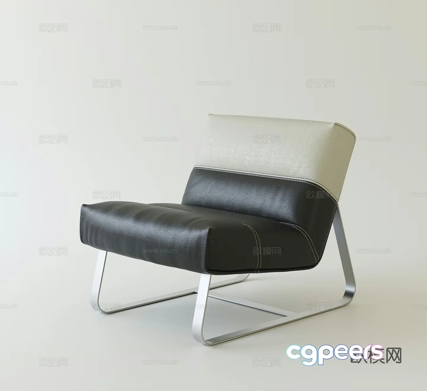 Modern Leather Chair 3D Model – 8826 – VRAY Render