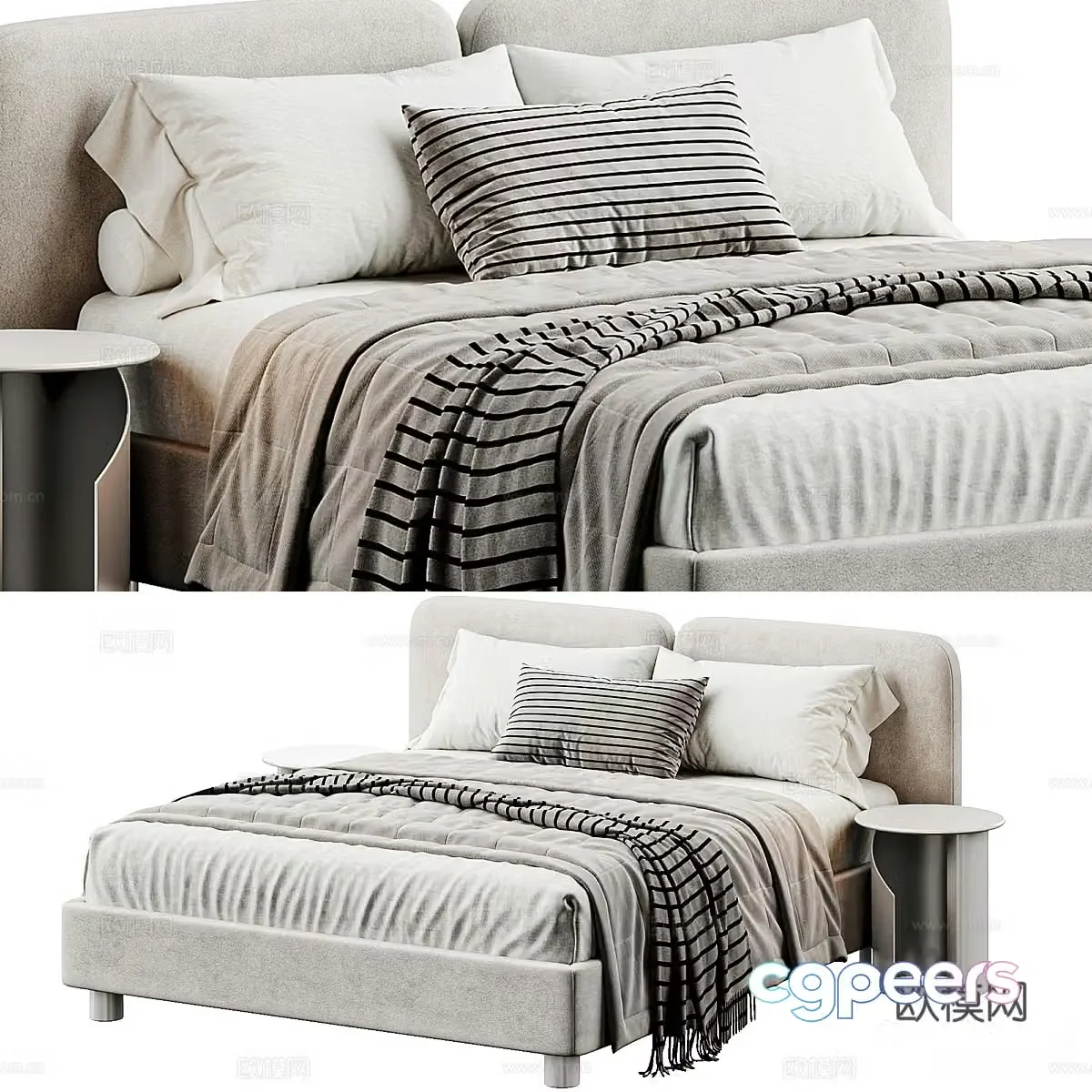 Double bed 3d model