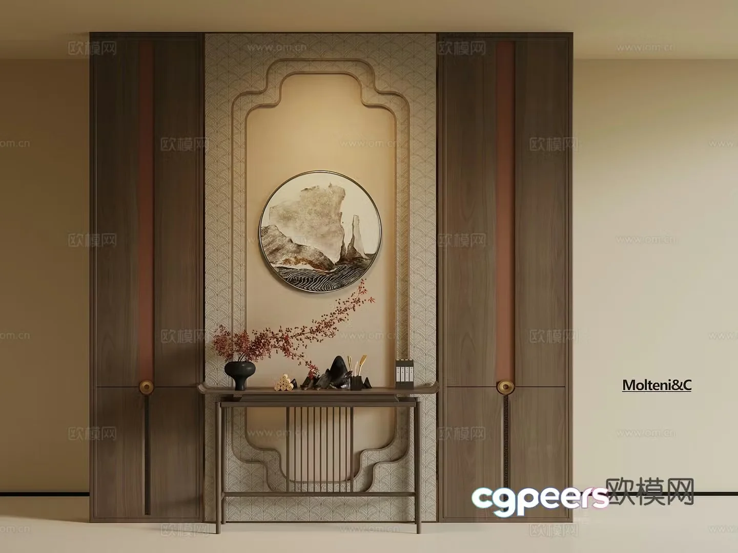 New Chinese style entrance 3D model