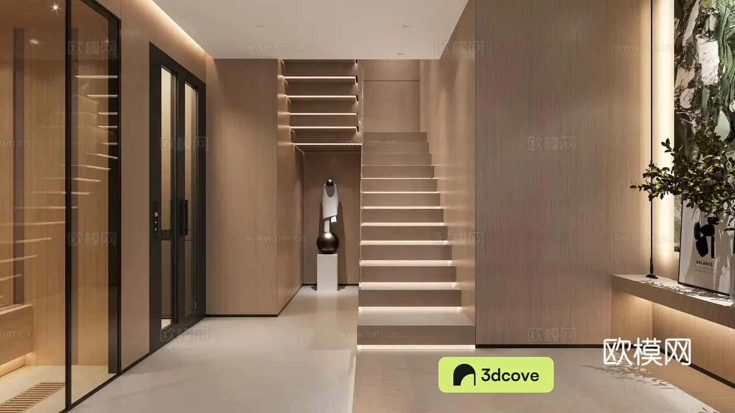 stairwell in the entrance hall