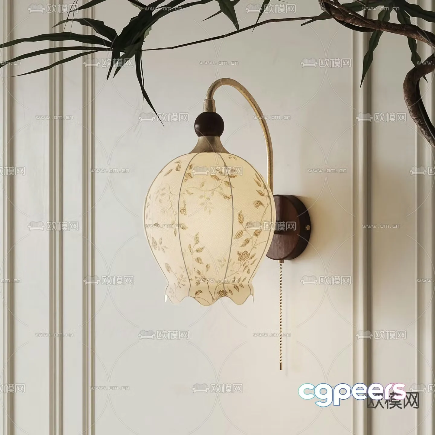 French wall lamp 3d model