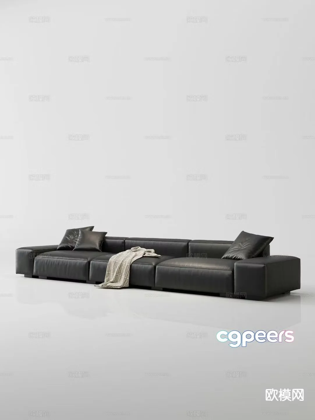 Italian multi-person sofa 3D model