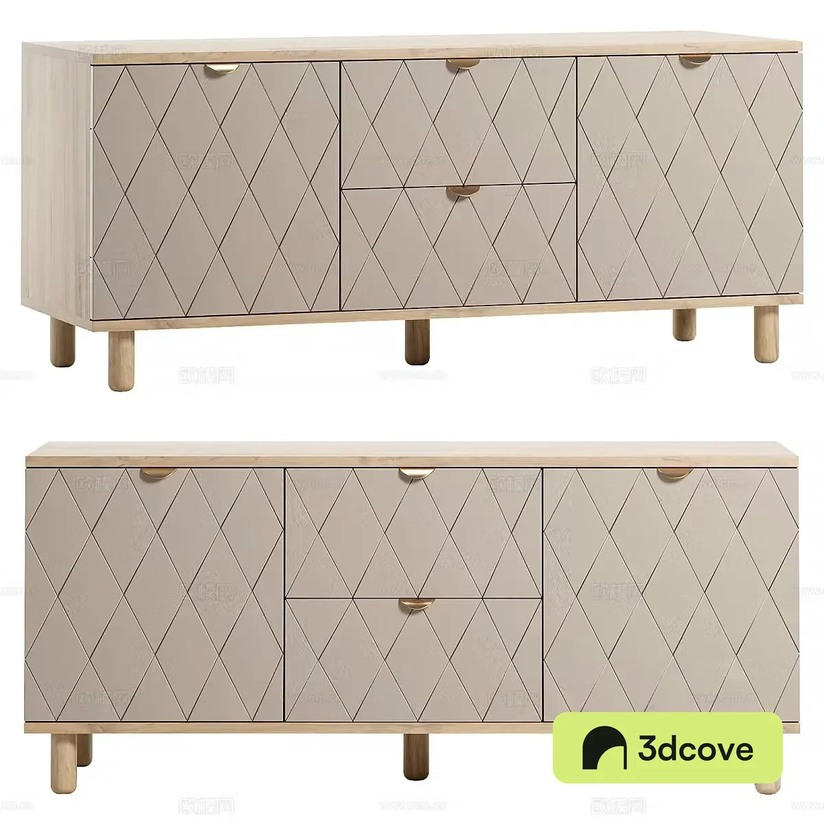 Modern entryway cabinet