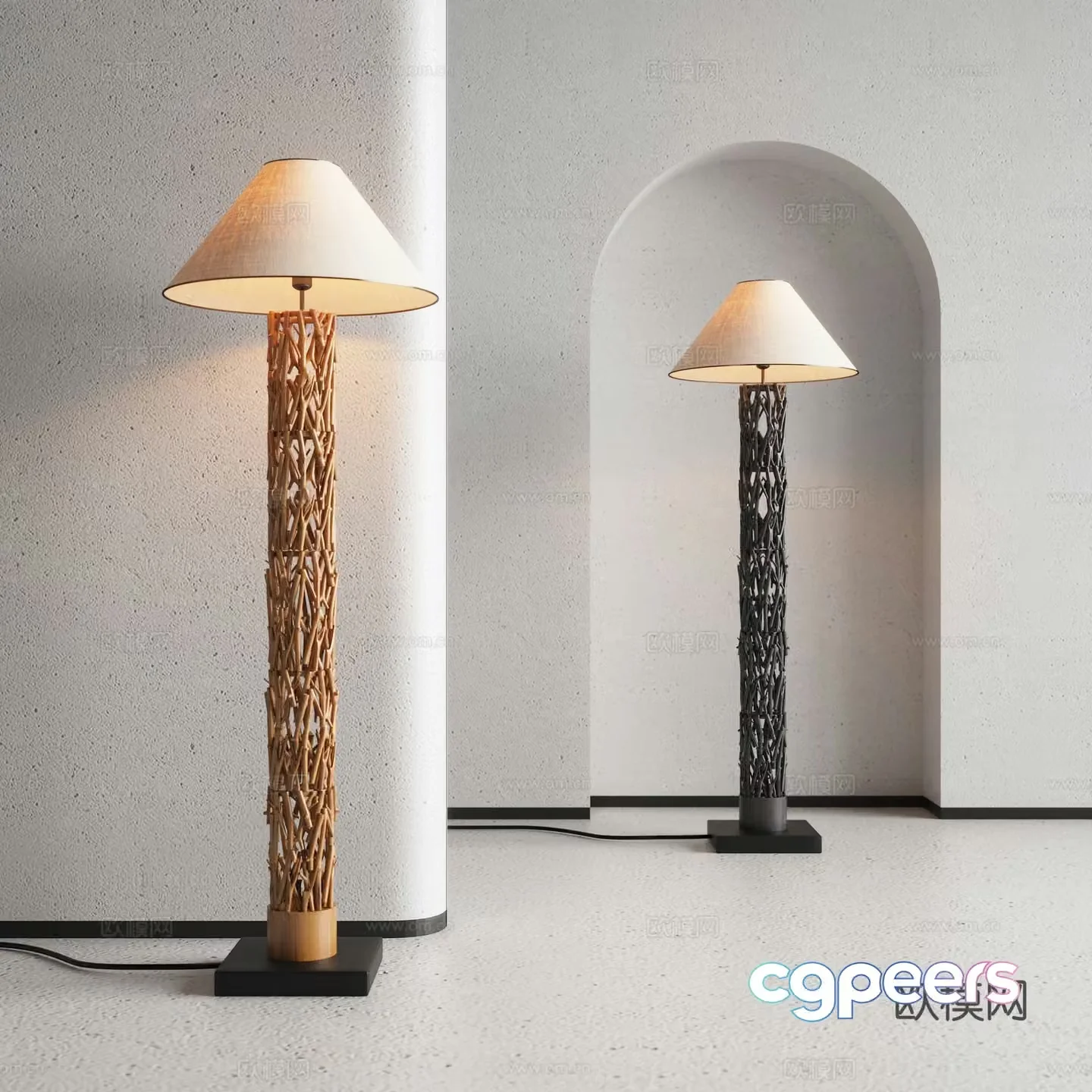 Jijifeng Floor Lamp 3D Model