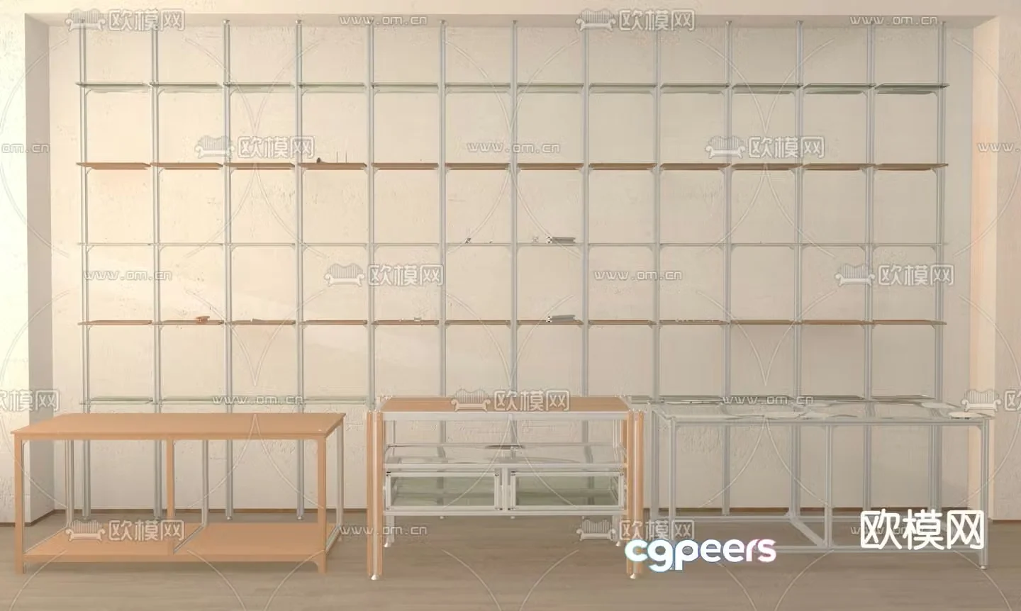 Aluminum profile workbench 3D model