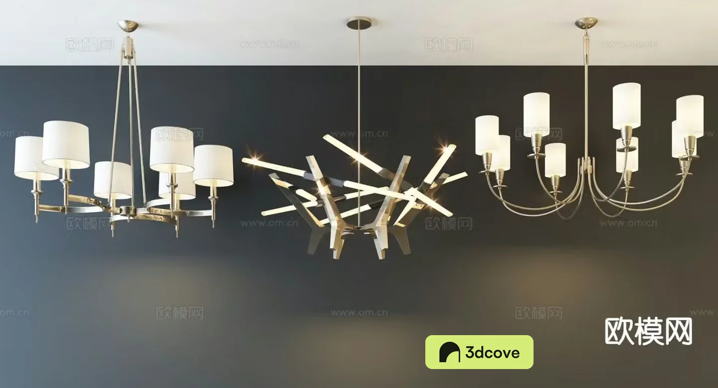 Modern multi-head chandelier