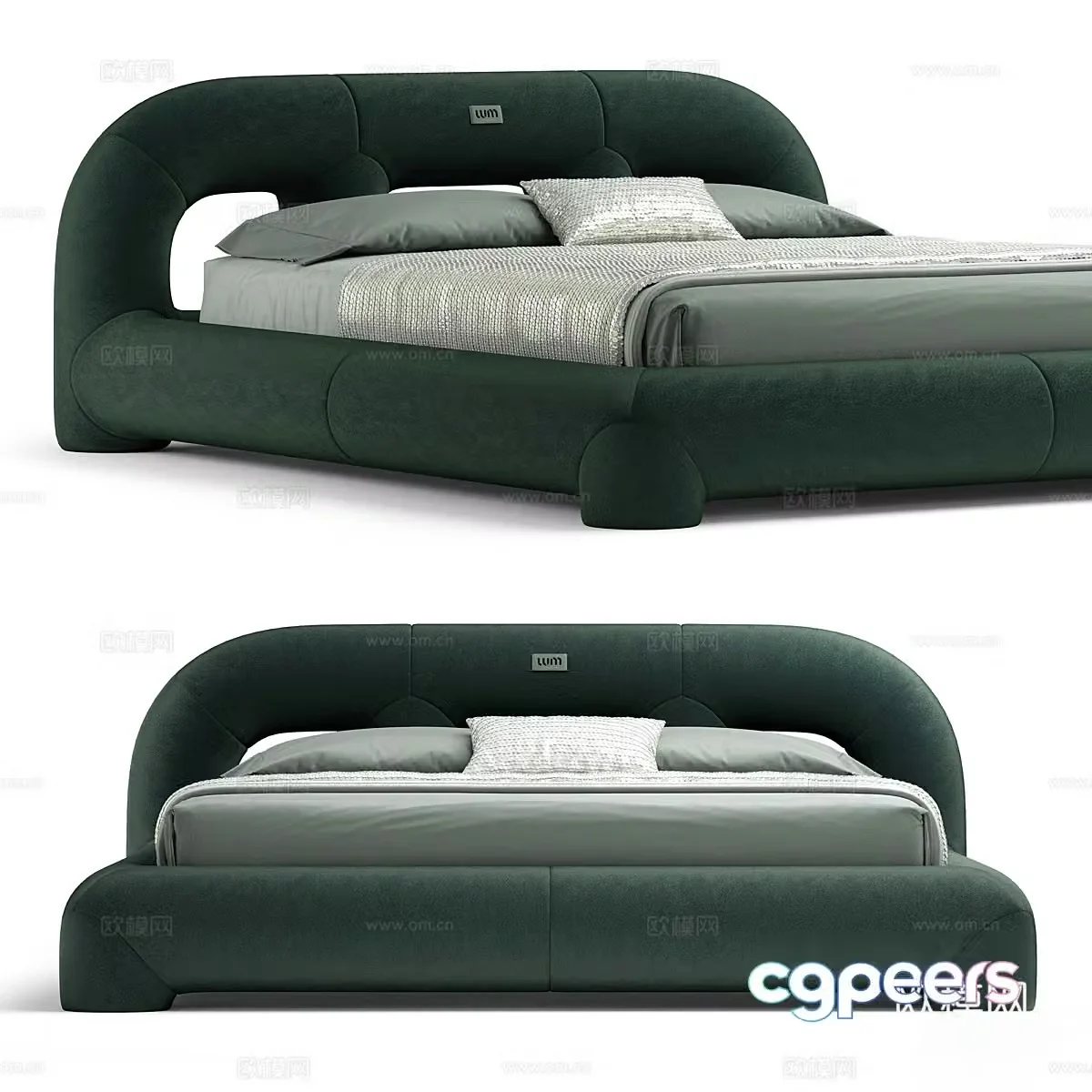 Double bed 3d model