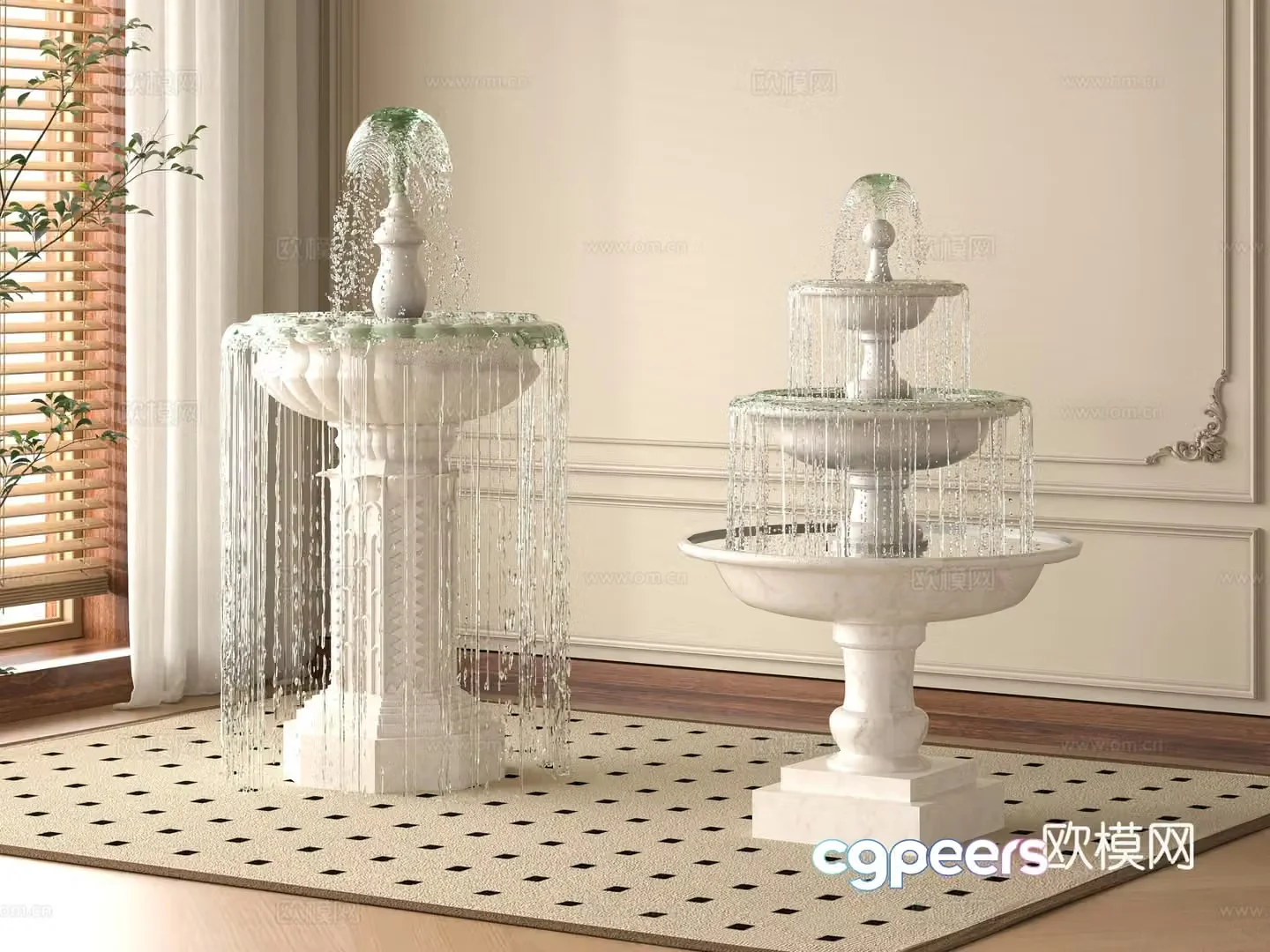 Modern fountain 3d model
