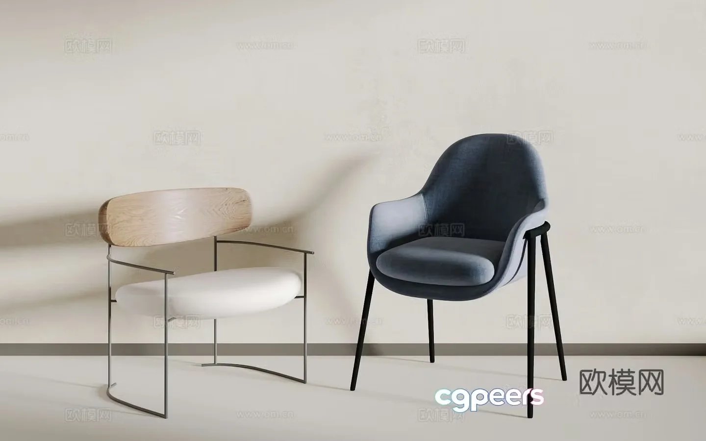 Modern single chair 3d model