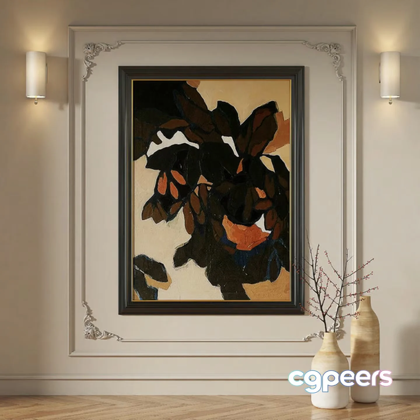 A Framed Painting 3D Model – 4042 – VRAY Render