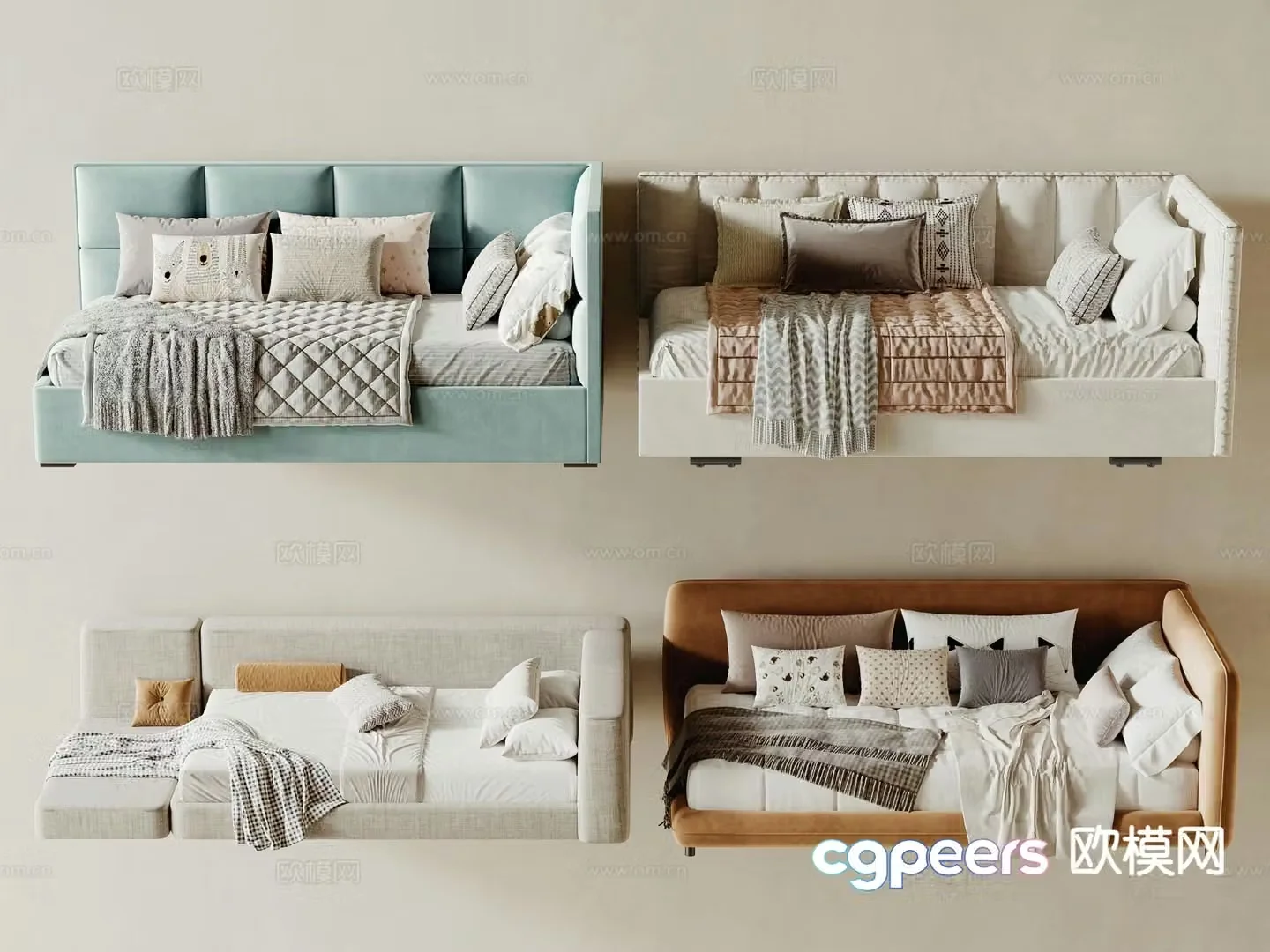 Modern sofa bed 3d model