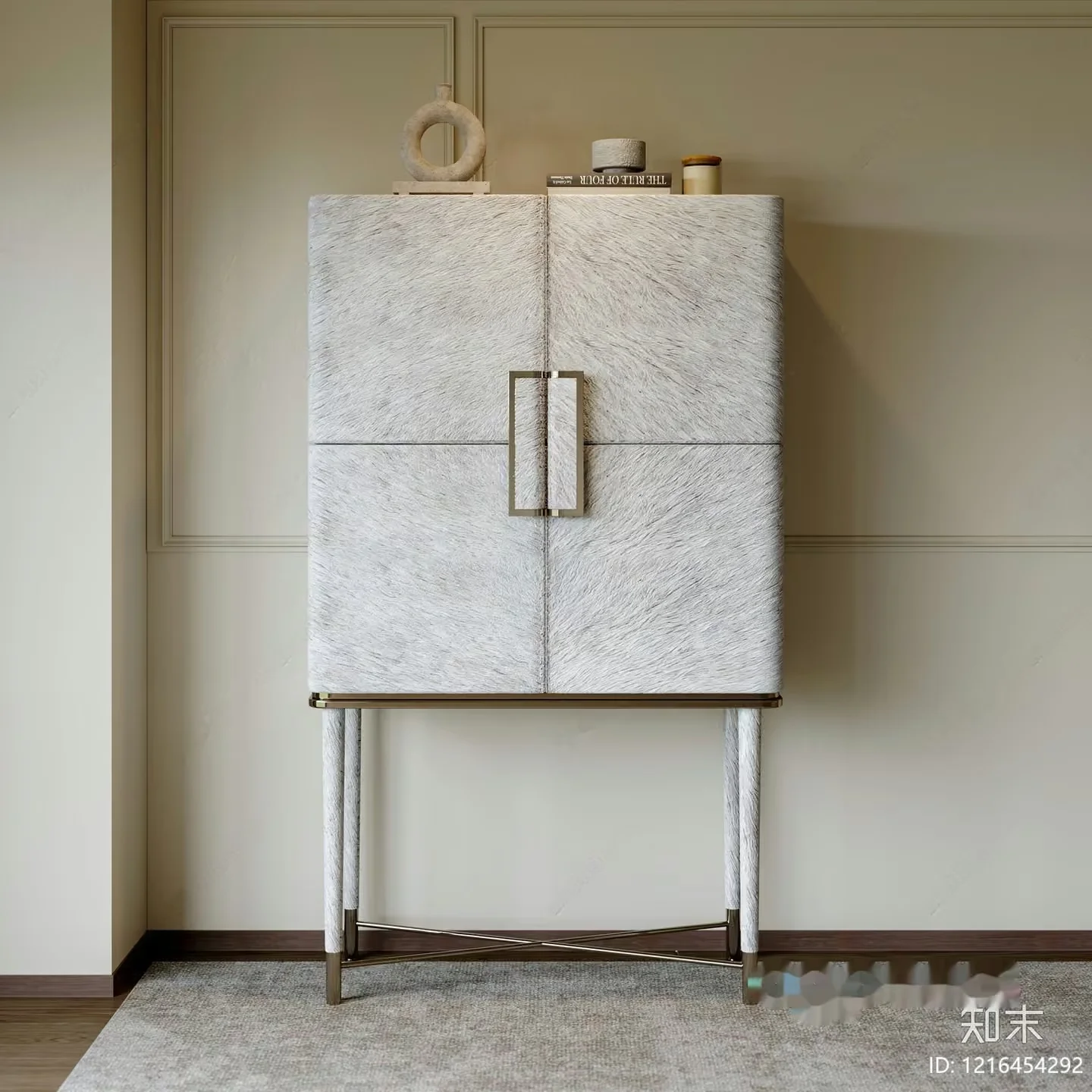 Modern White Cabinet 3D Model – 14174 – VRAY Render