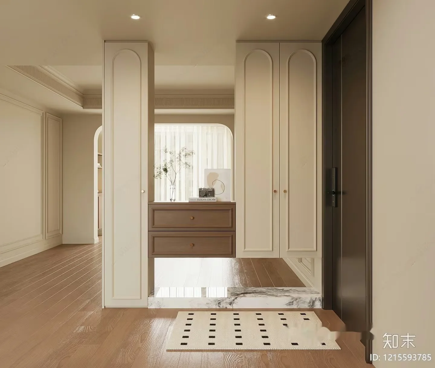 Modern Minimalist Entryway 3D Model – 18181 – VRAY Render