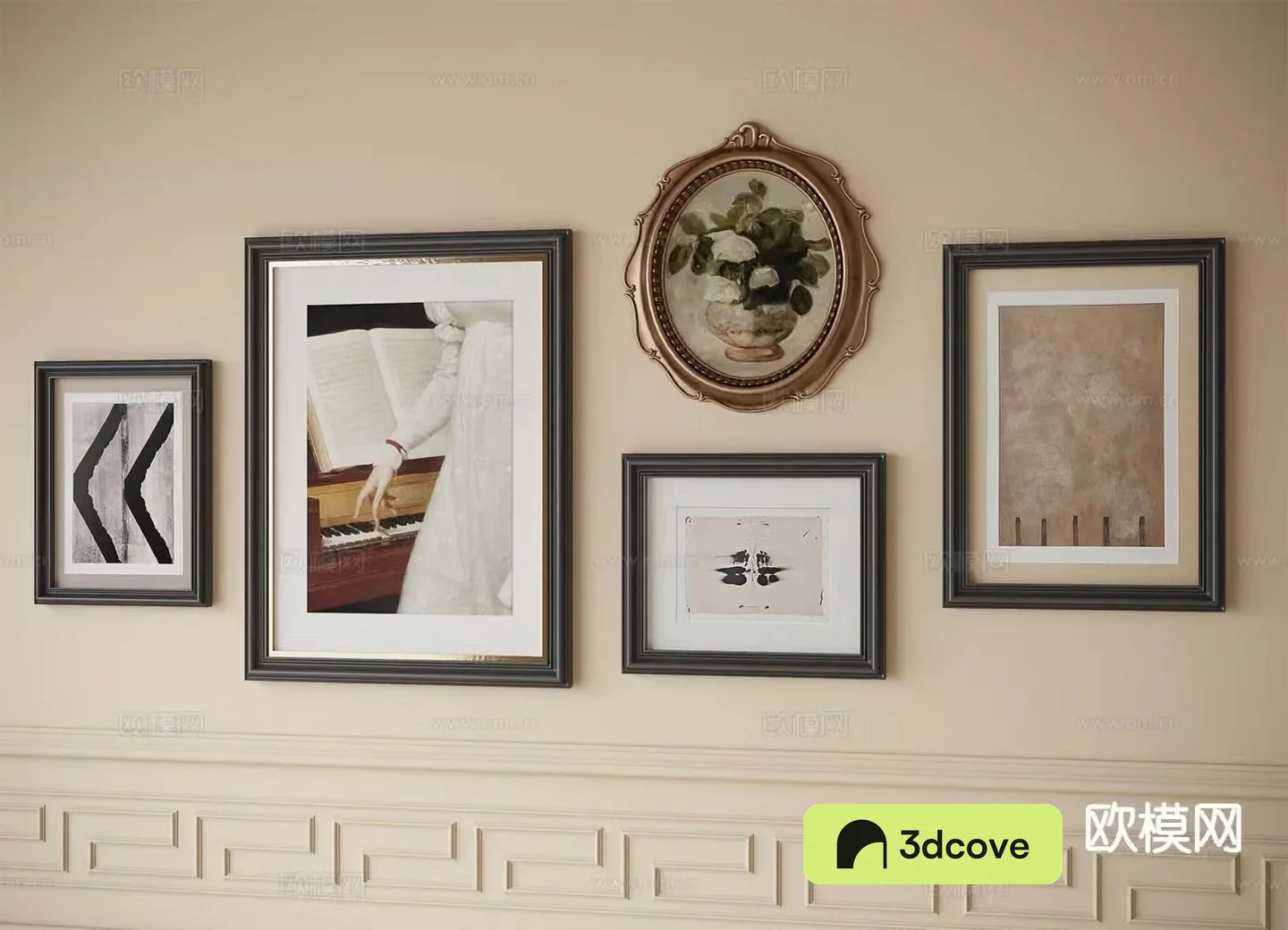 French hanging painting photo wall decorative painting