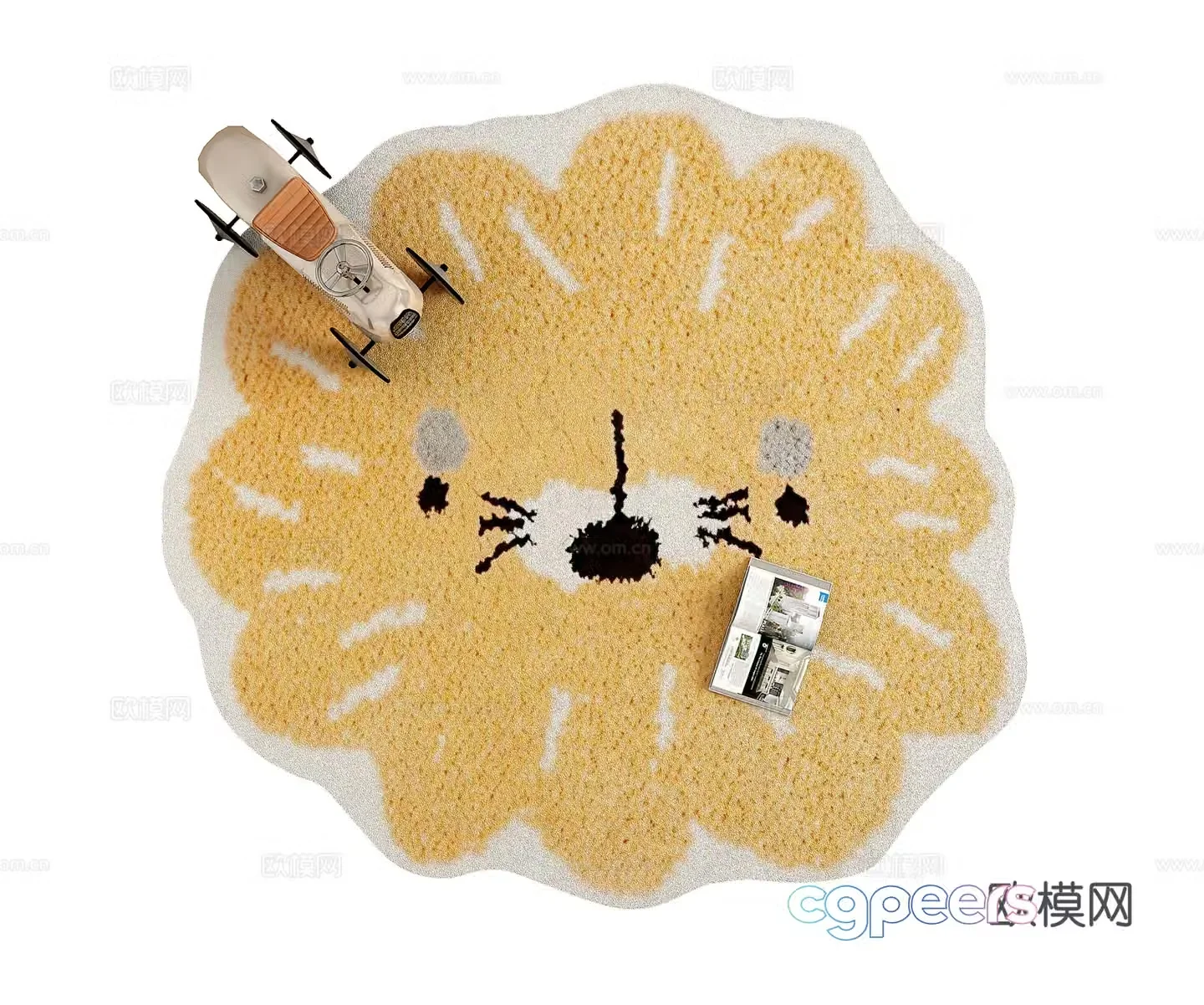 Children’s room bedroom irregular carpet Children’s carpet 3d model
