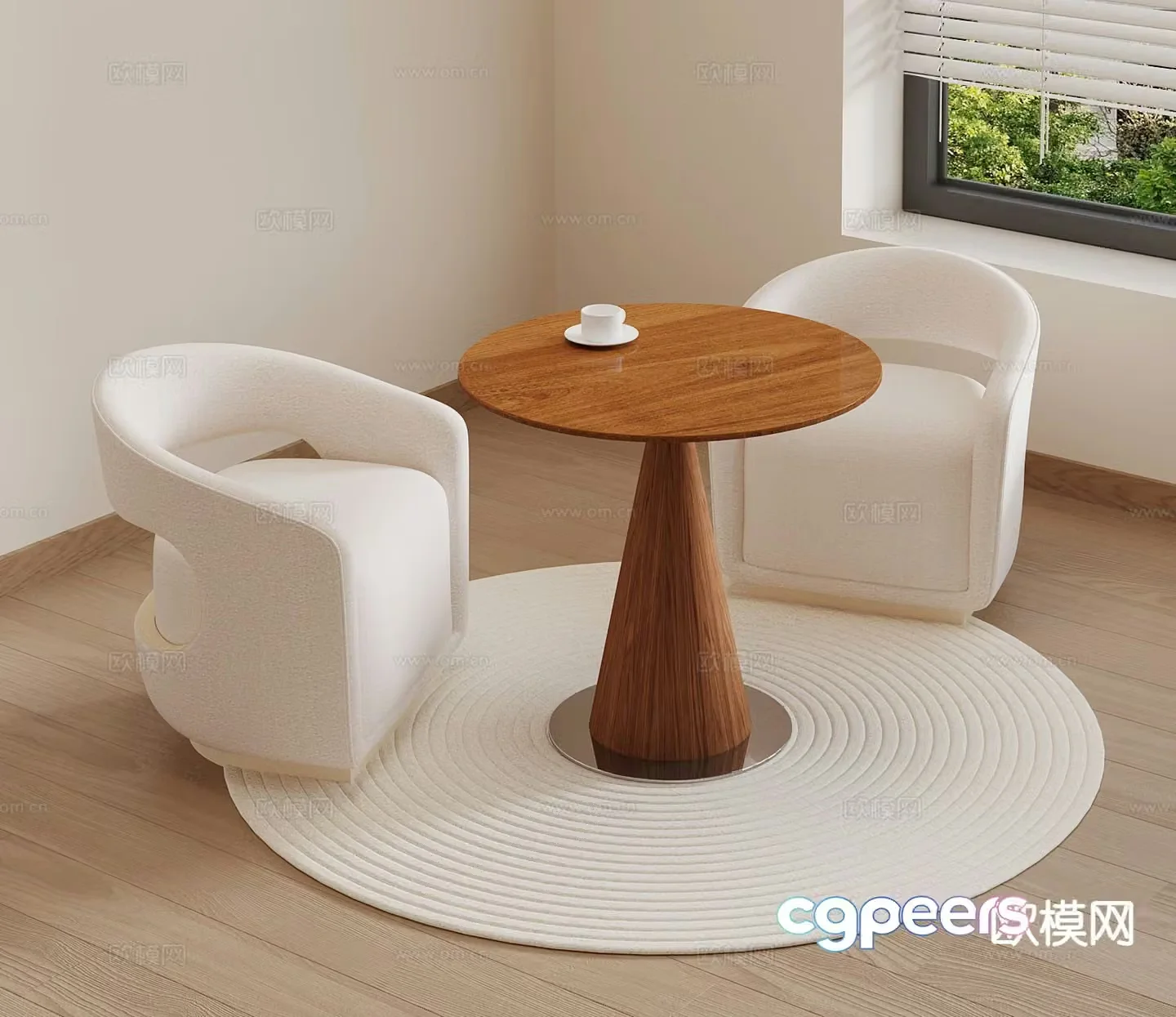 Modern leisure tables and chairs Negotiation tables and chairs 3d model