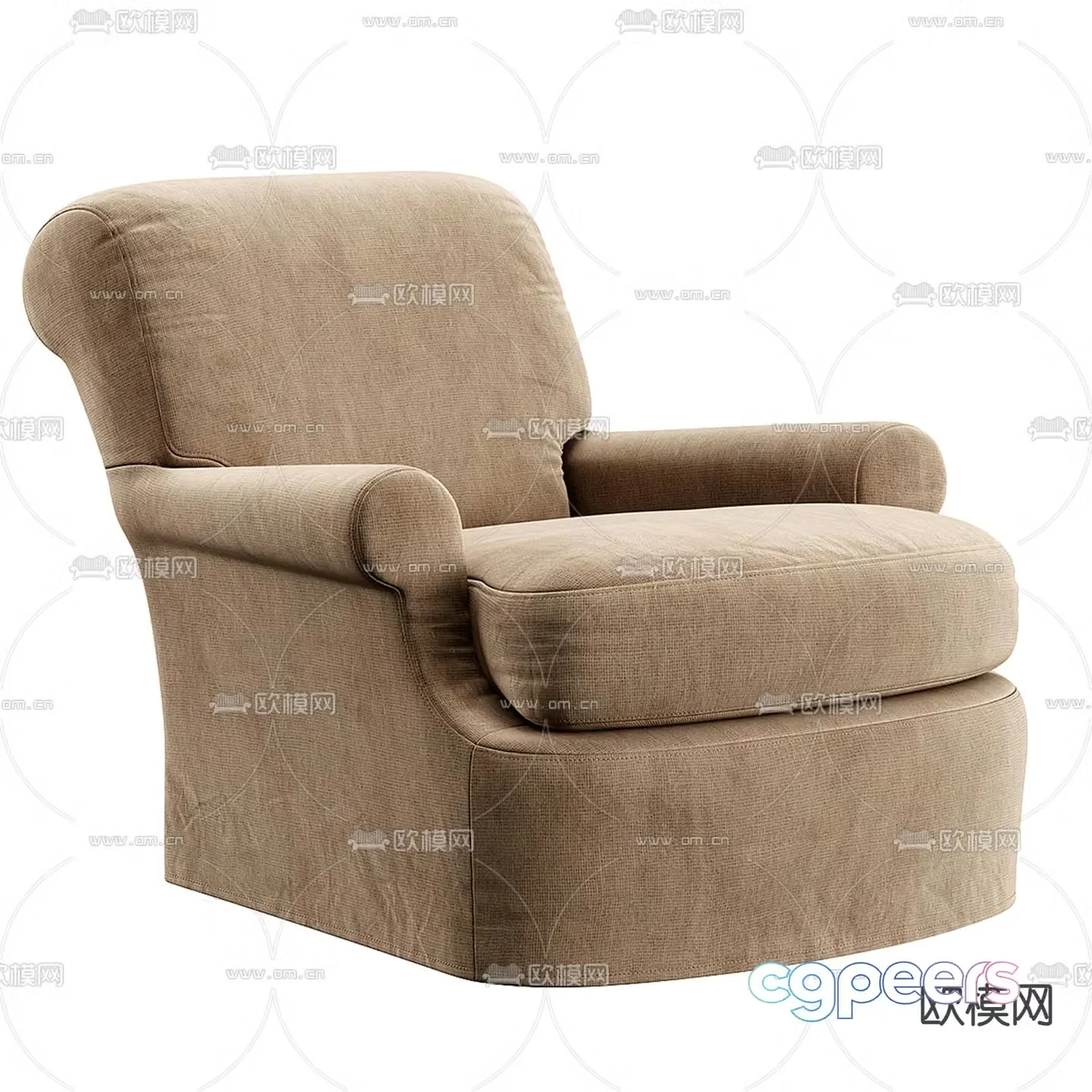 Lounge single sofa leisure sofa 3d model