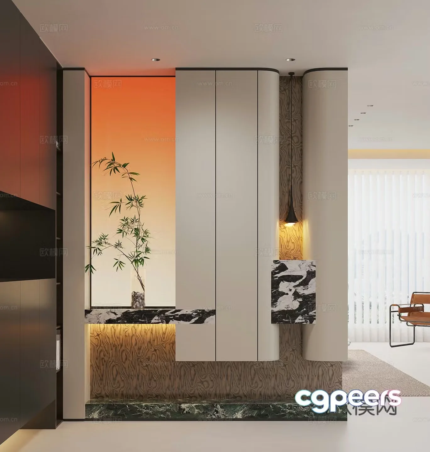 Modern entrance hallway Decorative entrance hallway Entrance entrance hallway 3D model