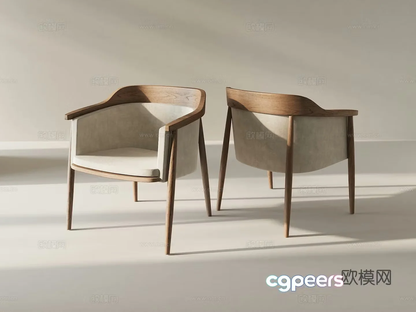 Chinese single chair 3D model