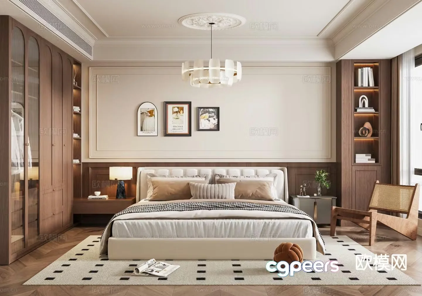 Medieval style bedroom master bedroom 3d model