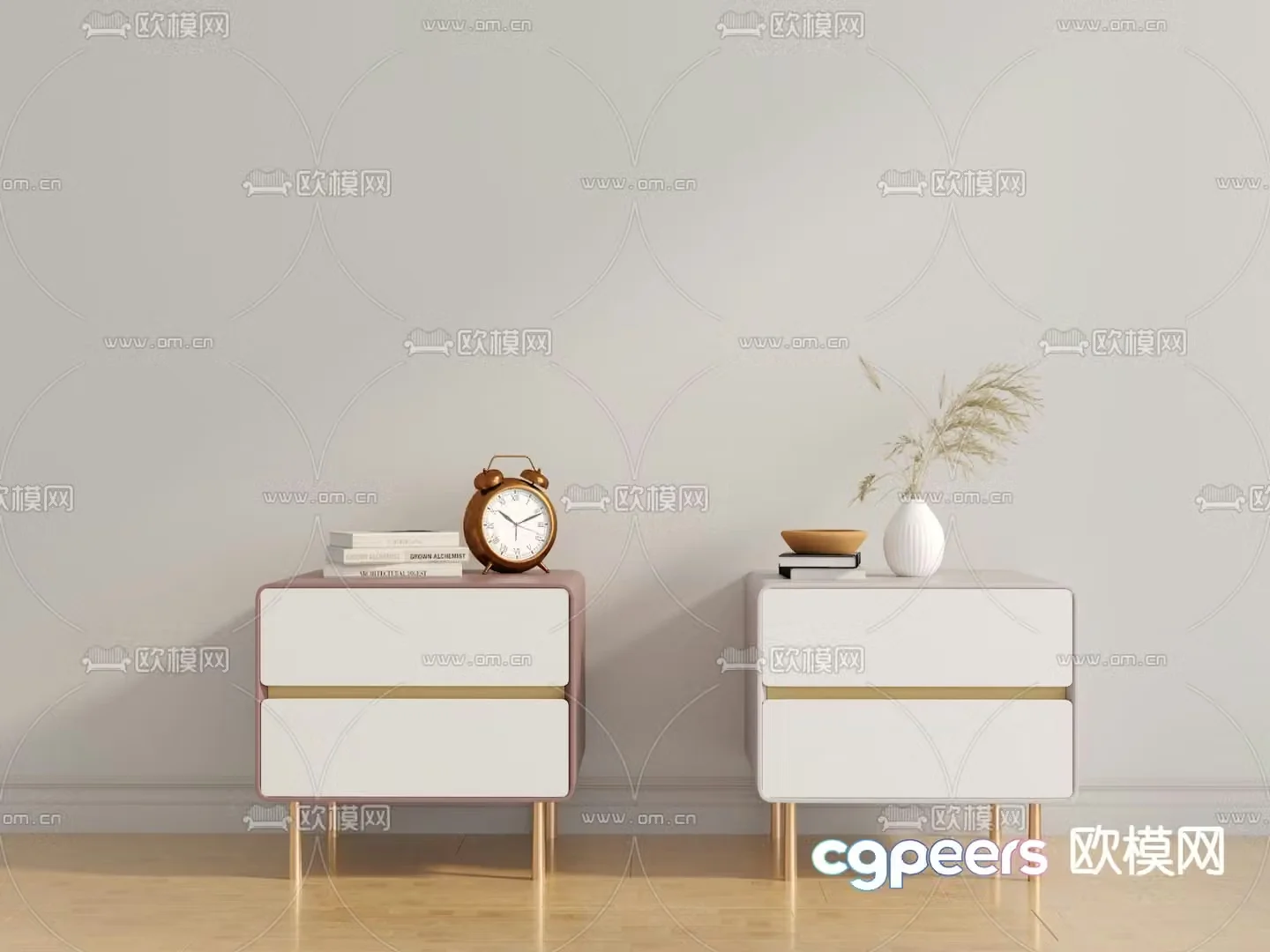 Simple bedside table 3d model