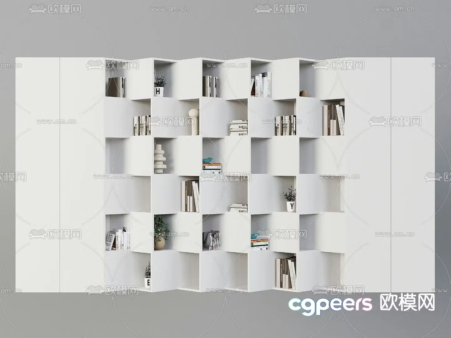 Special shaped bookcase shaped bookshelf 3d model
