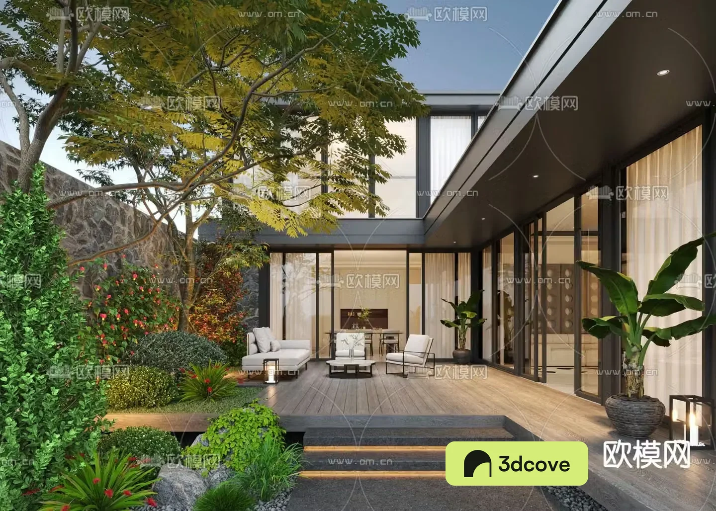 Courtyard landscape garden