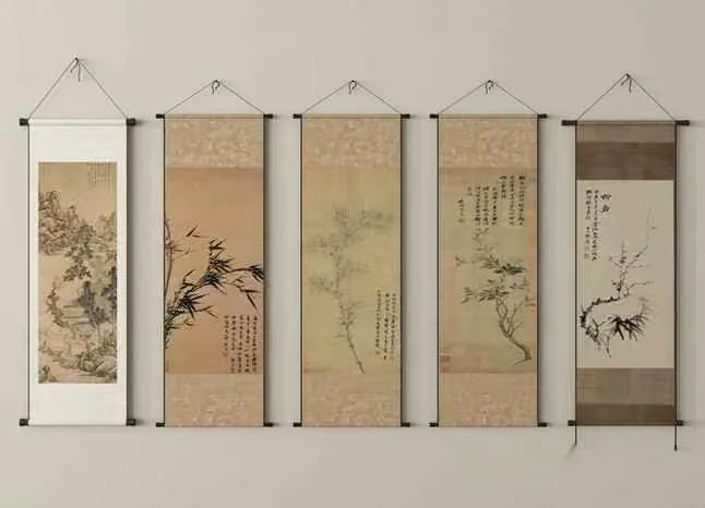 Traditional Asian Wall Art 3D Model – 18727 – VRAY Render