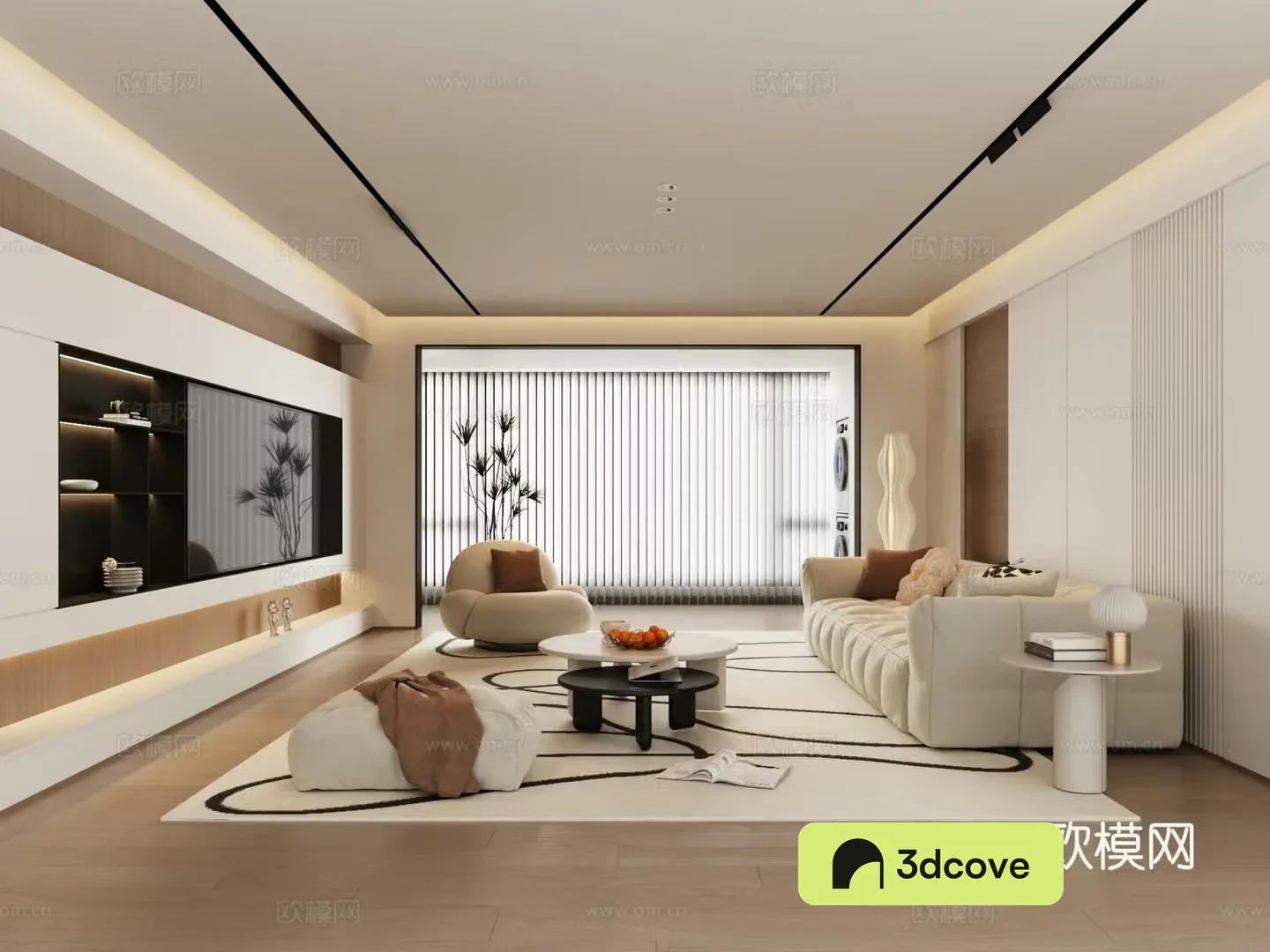 Modern Creamy Living Room