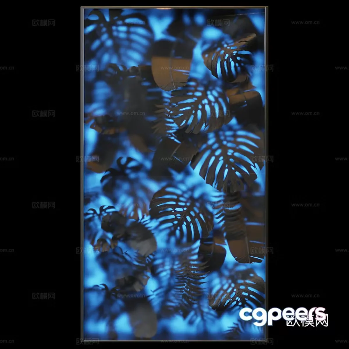 Plant wall decoration 3d model