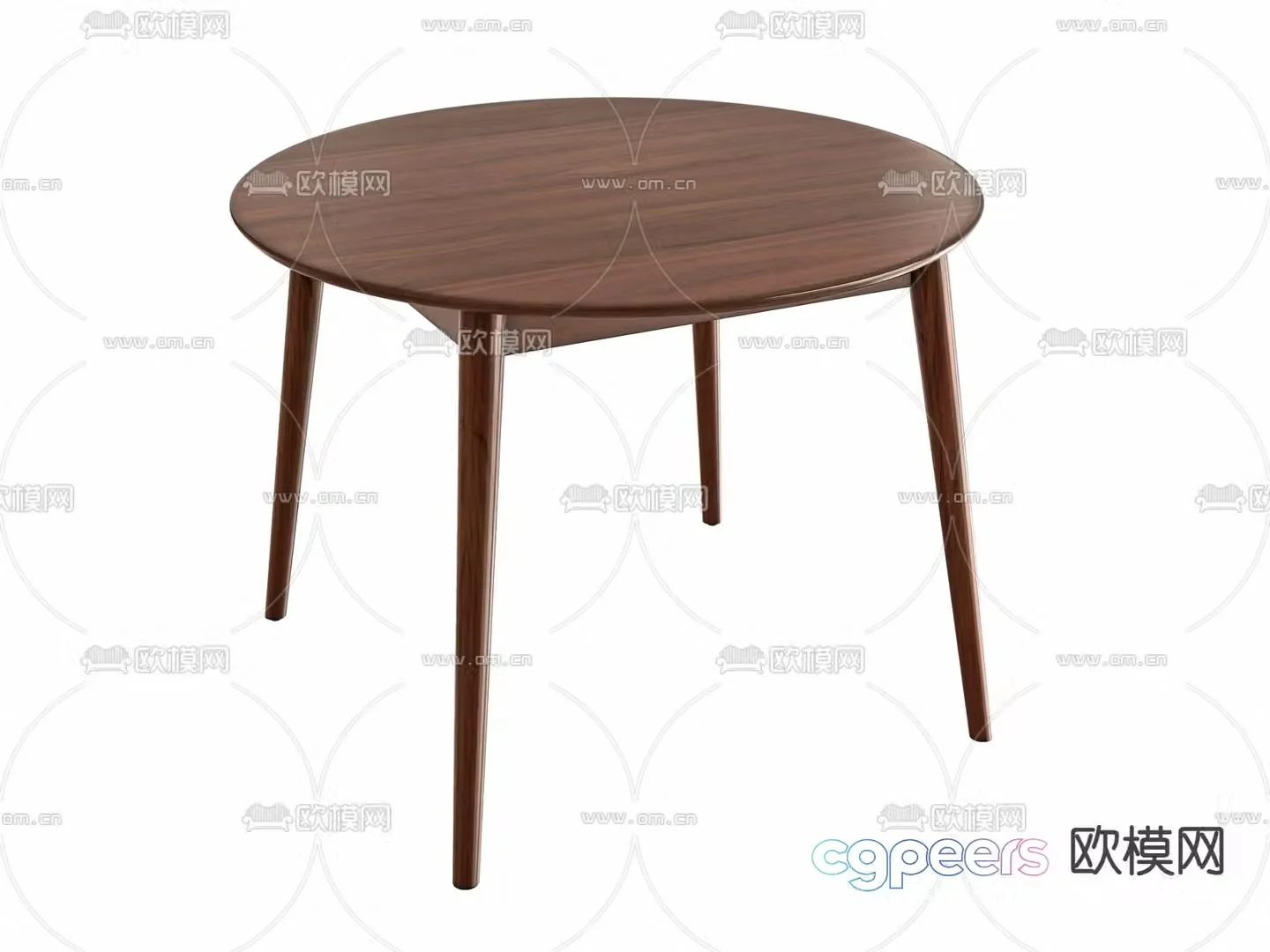 round dining table round table 3d model